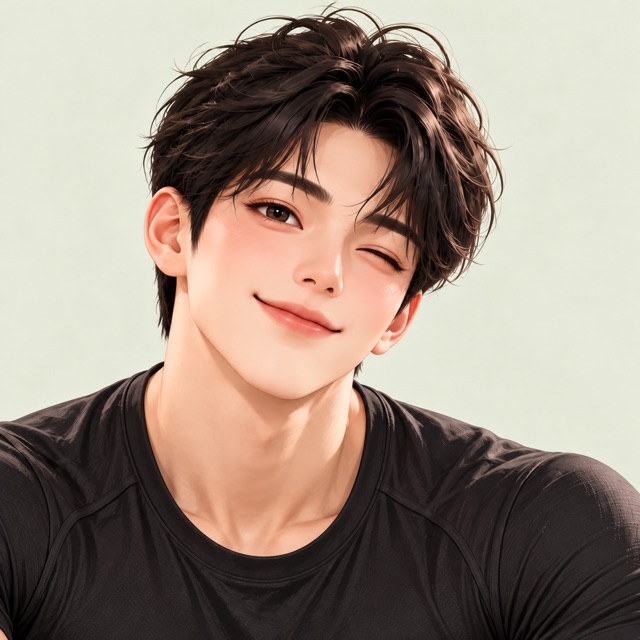 헬타민 피트니스 에디터 일러스트 프로필