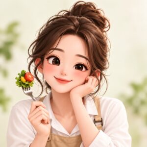 헬타민 푸드 에디터 일러스트 프로필